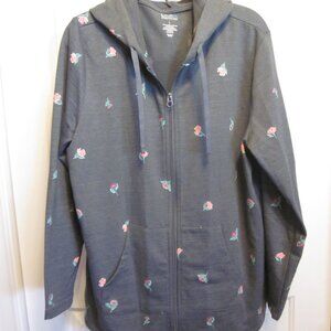 Croft & Barrow Floral Hoodie Sz L